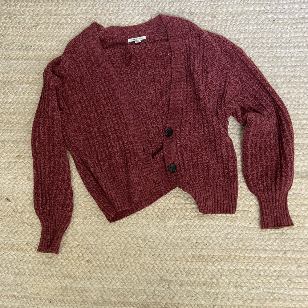 American Eagle  chunky knit button up sweater.